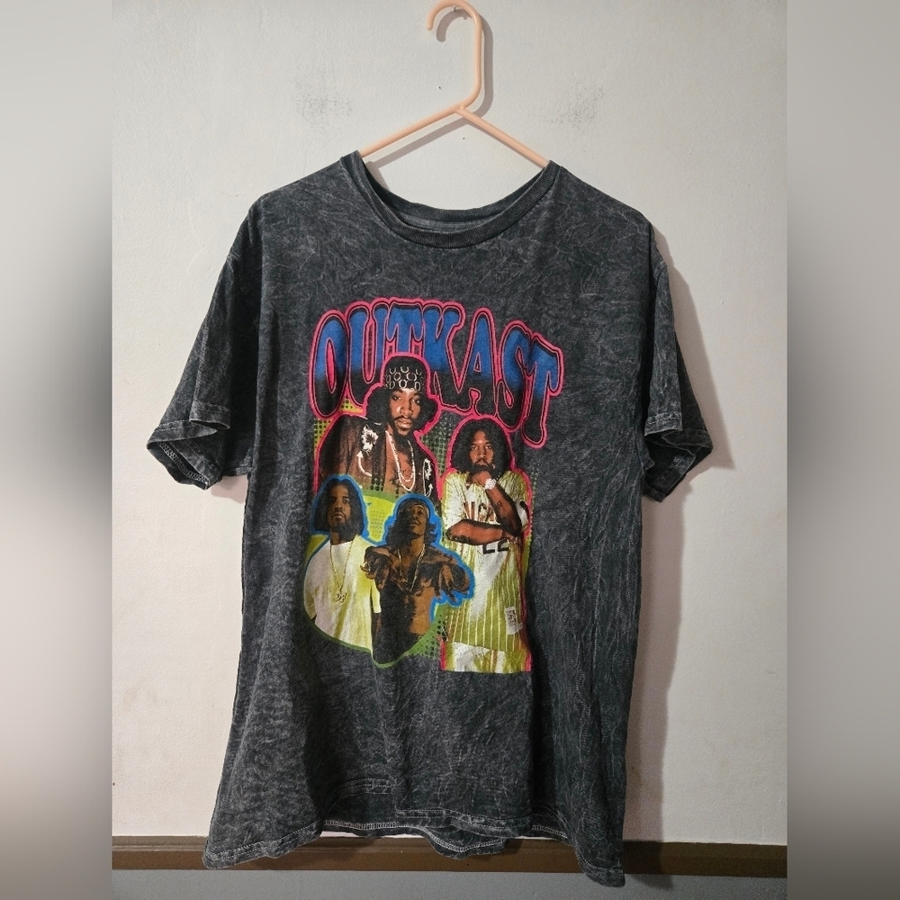 OutKast Graphic Print Mens Gray Dye Tshirt Size Large - Picture 1 of 4